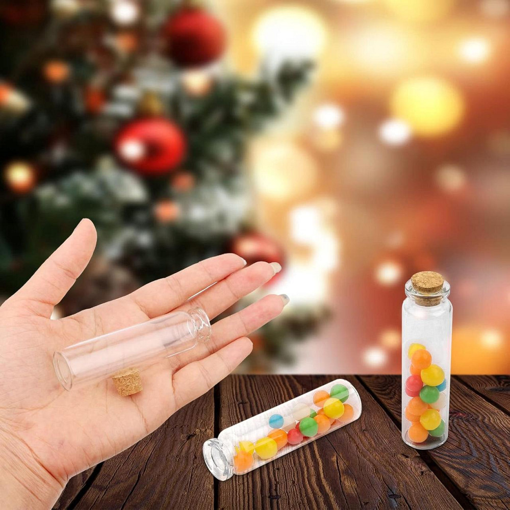 Стеклянные пробирки MXTIMWAN PLP40 прозрачные 40 шт 20 мл с пробками набор для декора Киев - изображение 2