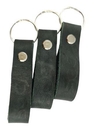 Брелок PES шкіряний  для ключів з тисненням Зелений Київ