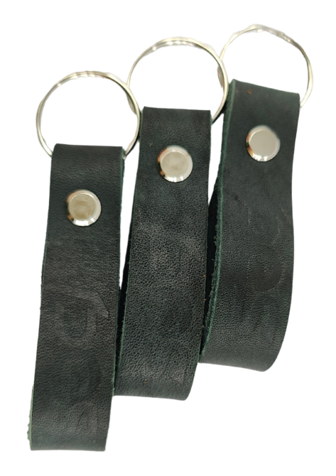 Брелок PES шкіряний  для ключів з тисненням Зелений Київ - фото 4