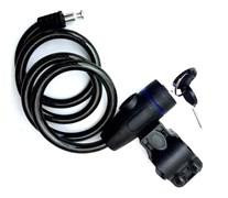 Замок на колесо (трос) (с ключом) (черный) F Мукачево - изображение 1