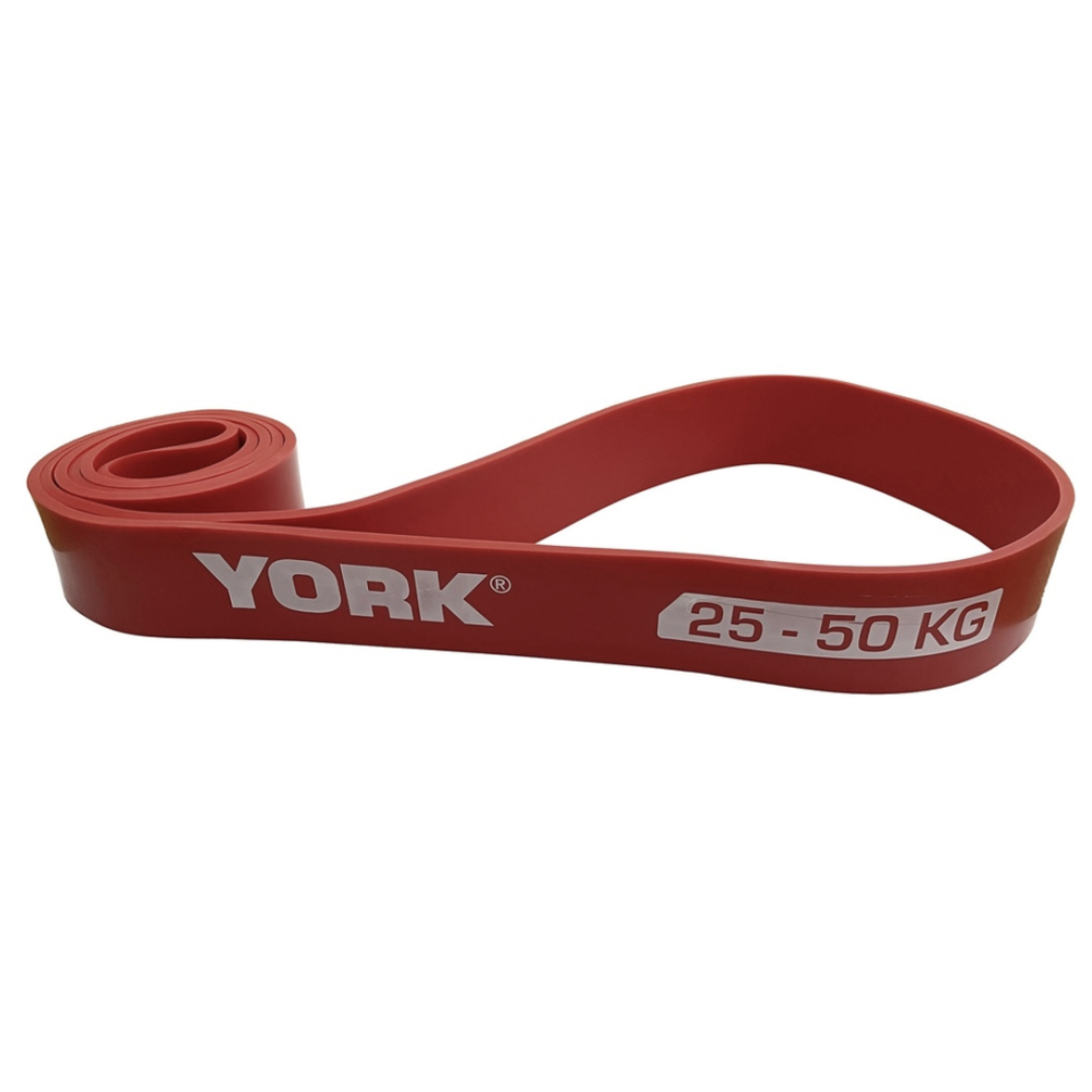 Резинка для фітнесу York 25-50кг - 2080x45x4,5 мм, червоний Київ - фото 2