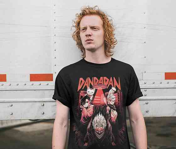 Футболка з аніме принтом Дандадан Окарун Окарун Момо оверсайз (S/M/L) Чорний AnimeJ1088 Дніпро