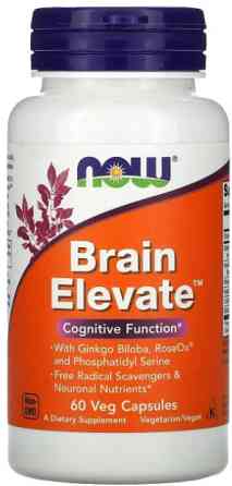 Витамины для памяти Now Foods Brain Elevate 60 капс Киев
