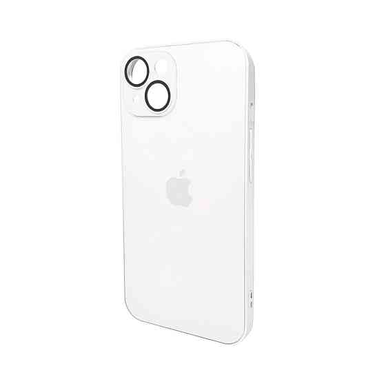 Чохол для смартфона AG Glass Matt Frame Color Logo for Apple iPhone 15 Pearly White Киев