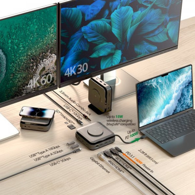 Порт-репликатор J5create Dock-Station USB-C 10-in-1 (HDMI/PD/USB-A/USB-C/LAN) (JCD3199-N) Винница - изображение 6