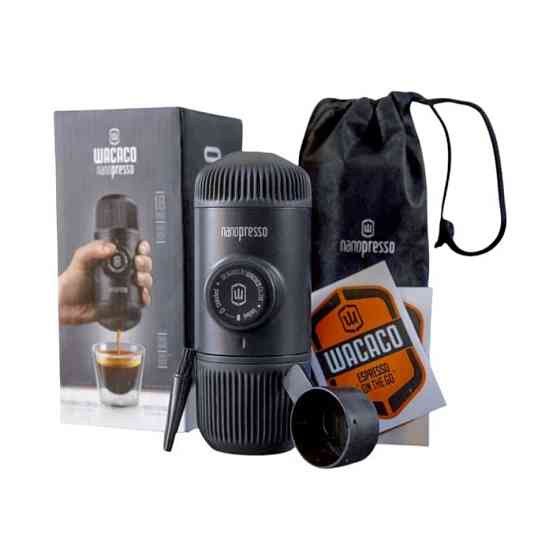 Портативне механічне еспресо кавоварка Wacaco Nanopresso + адаптер для капсул (для меленої кави) Київ