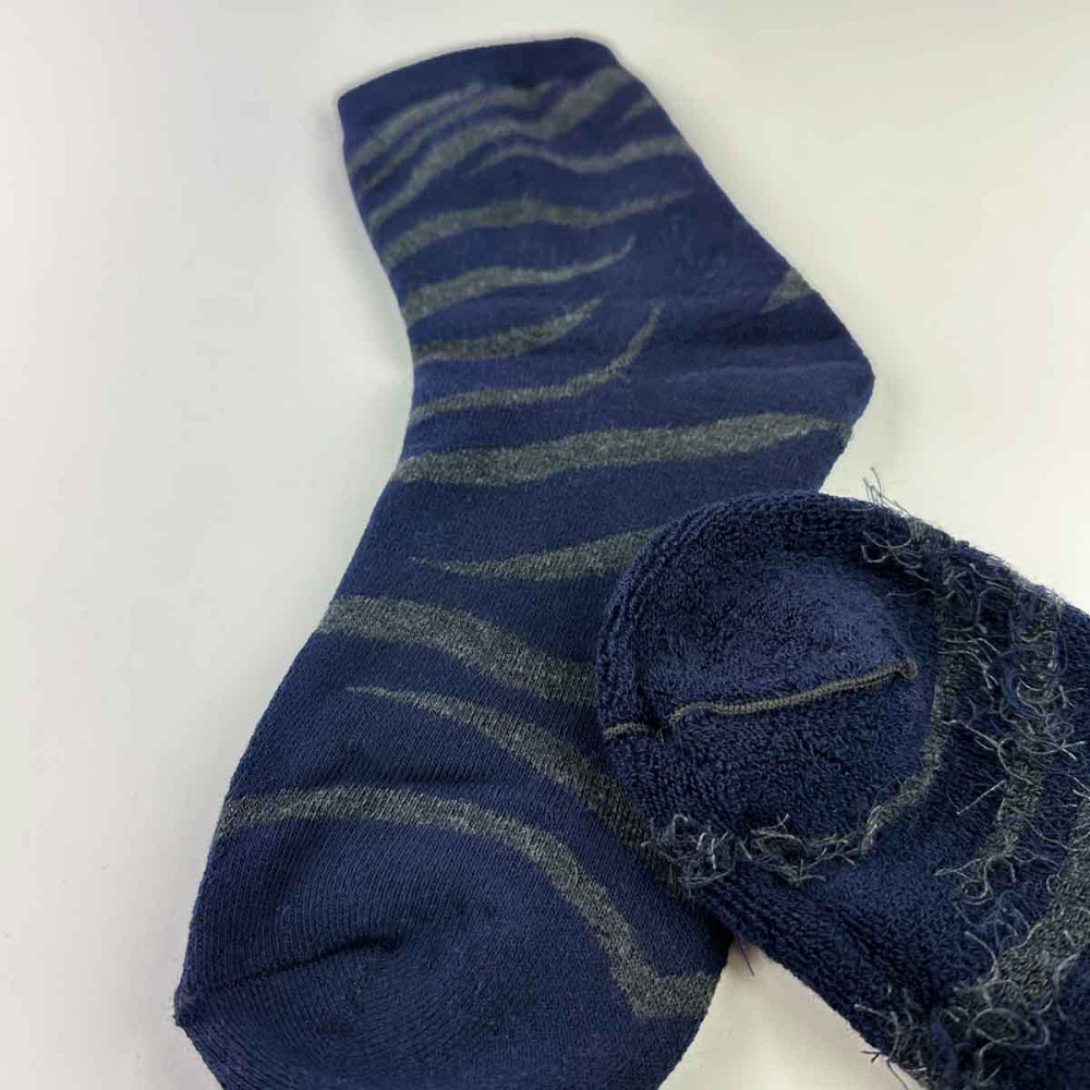 Теплые носки женские классические в полоску Греви GM Textile Высокие 36-41 Темно-Синий Сумы - изображение 3