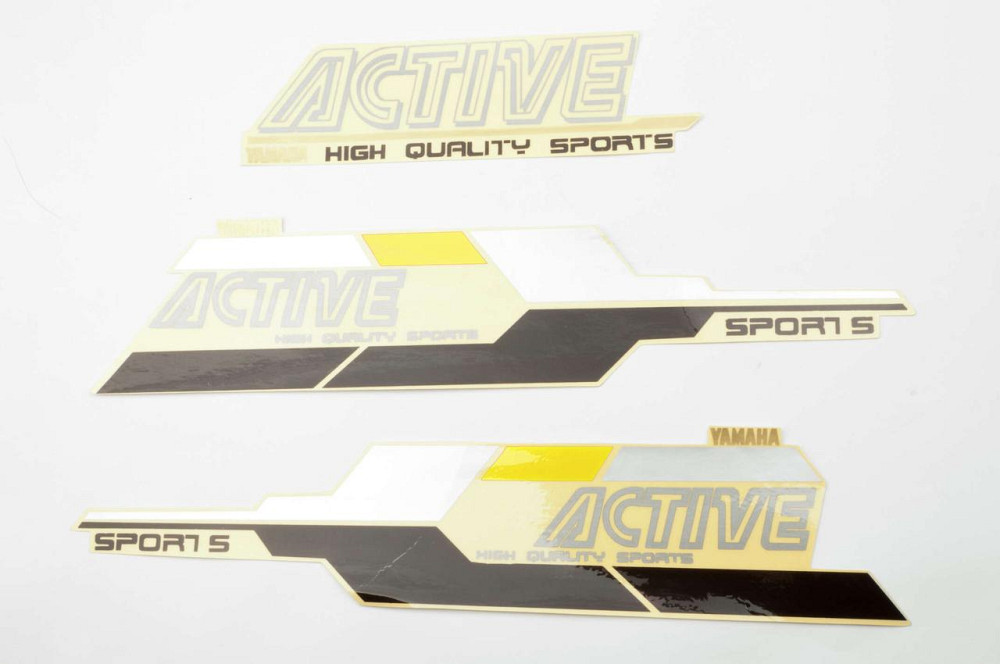 Наклейки (набор) мопед Актив (40х10см, 3шт, желтые) (#2486) Мукачево - изображение 1