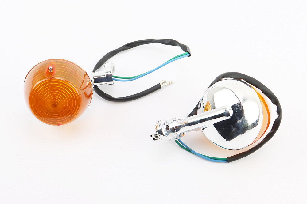 Поворотник лев., Прав. "хром круглі" к-кт 2 шт (ціна=якість), (два дроти) Киев - изображение 1