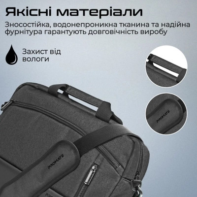 Сумка для ноутбука Promate 15.6" Satchel-MB black (satchel-mb.black) Вінниця - фото 5