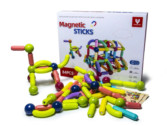 Магнітний конструктор MAGNETIC STICKS на 84 деталі Одеса