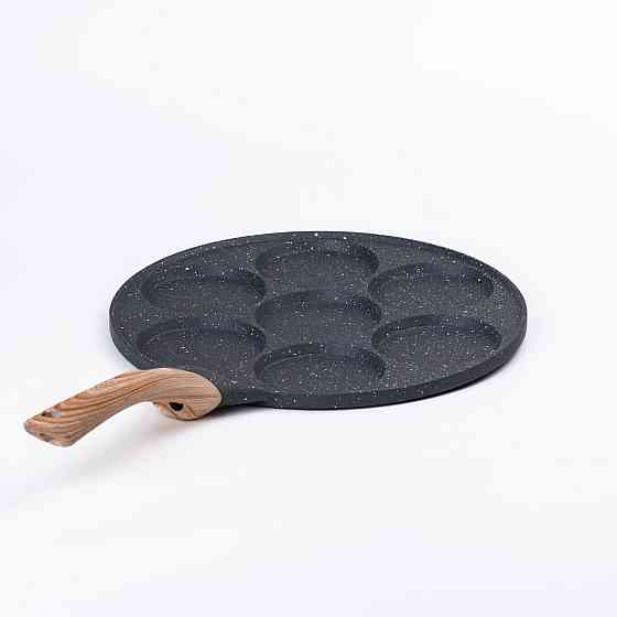 Сковорода з антипригарним покриттям 26 см для млинців, яєць та оладок, 7-секційна кругла сіра HP-39-582-C Коломия