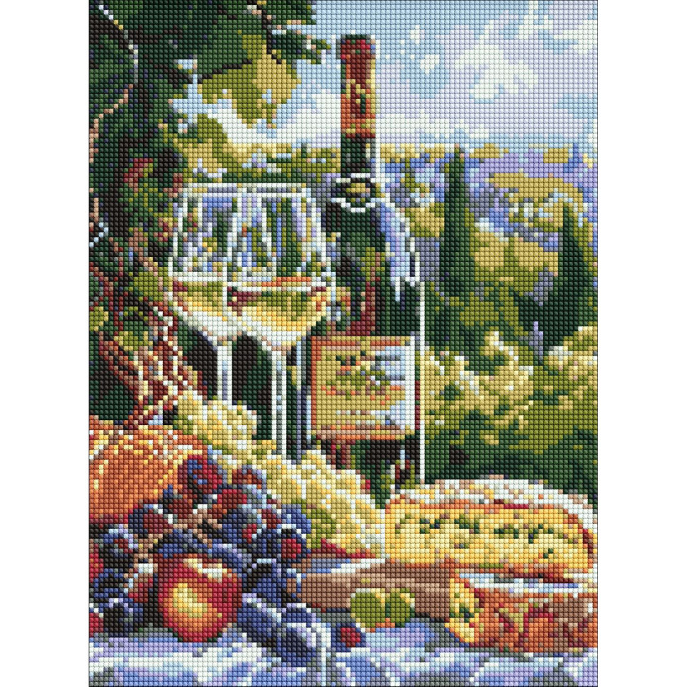 Алмазна мозаїка "Смак шардоне" ©art_selena_ua AMO20188, 30х40 см Вінниця - фото 1