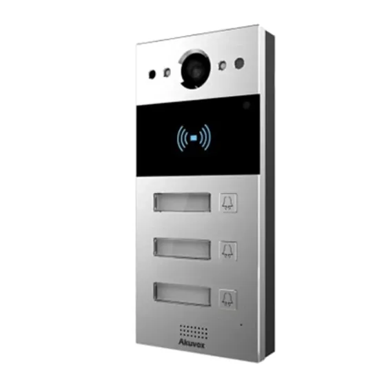 IP-відеопанель на 3 абоненти 2Mp Akuvox R20B SIP зі зчитувачем EM-Marine / Mifare / NFC (87-00032) Київ