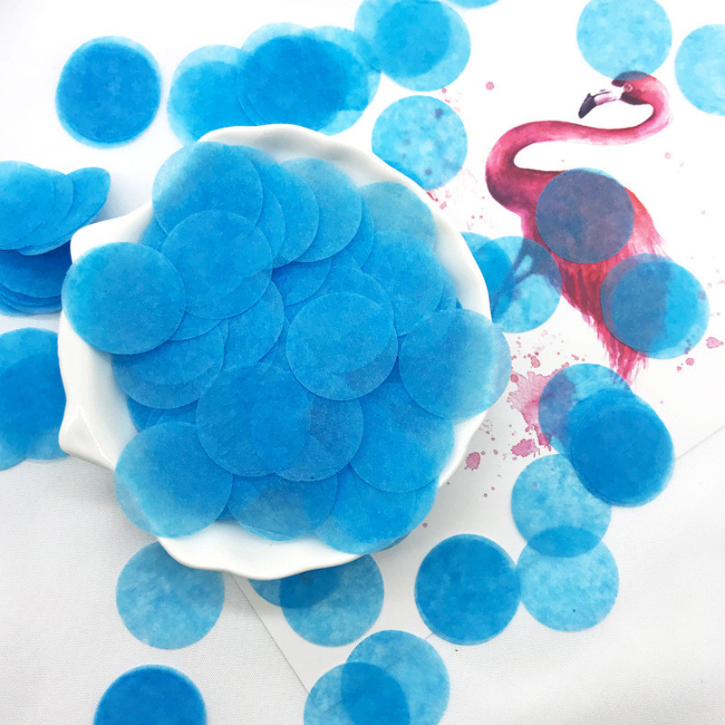 Конфетти кружочки из бумаги на праздник 10 г 25 мм голубой Киев - изображение 1