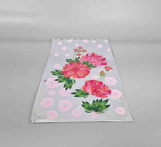 Пакет с рисунком для упаковки подарков   (30*50) №435 (2) фольгированный (ажурный) 