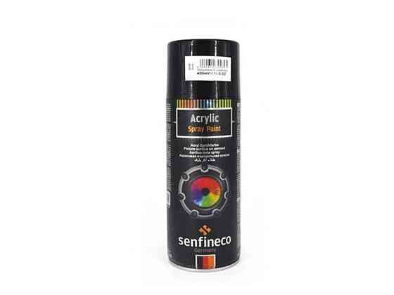 Акриловая краска-спрей Acrylic Spray Paint 400мл черная глянц ТМ SENFINECO Киев