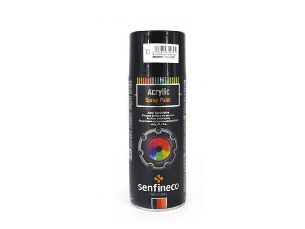 Акриловая краска-спрей Acrylic Spray Paint 400мл черная глянц ТМ SENFINECO Киев - изображение 1
