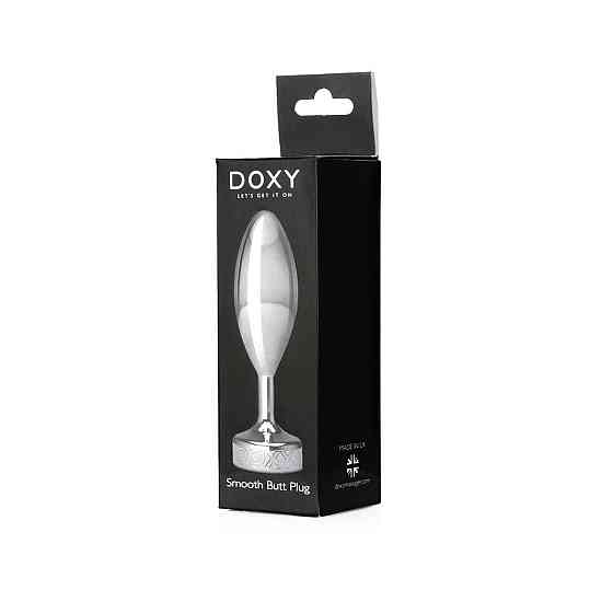 Металева анальна пробка DOXY Butt Plug SMOOTH, гладенька, діаметр 3,3 см Sex Aura Київ