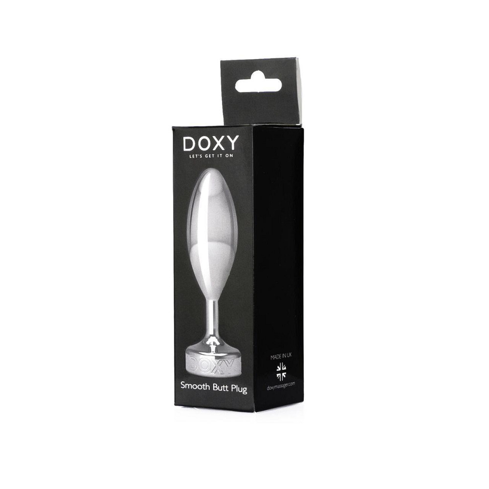 Металева анальна пробка DOXY Butt Plug SMOOTH, гладенька, діаметр 3,3 см Sex Aura Київ - фото 5
