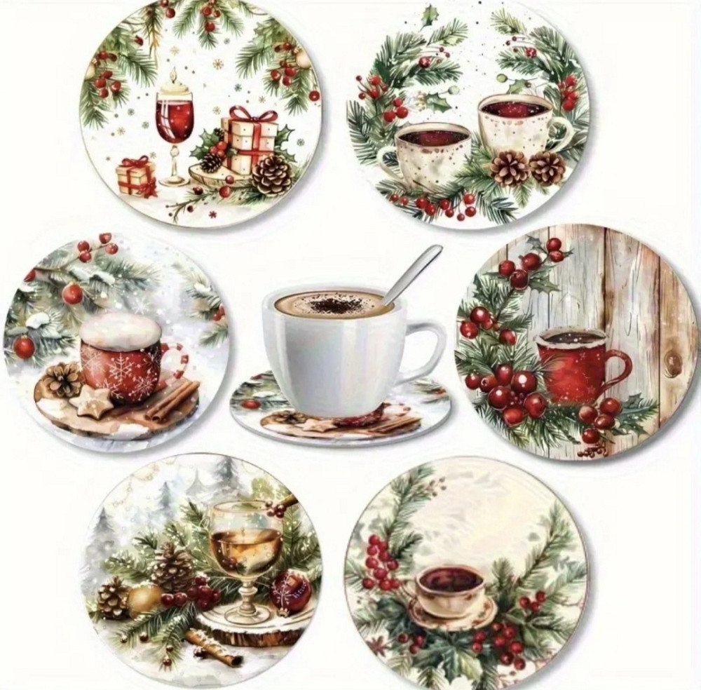 Комплект різдвяних підставок під чашки 6 шт №3 Смела - изображение 6