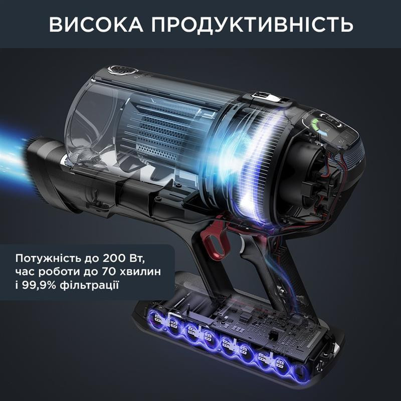 Акумуляторний пилосос Rowenta X-Force Flex 14.60 Auto Animal RH9958WA чорний, сірий Харьков - изображение 5