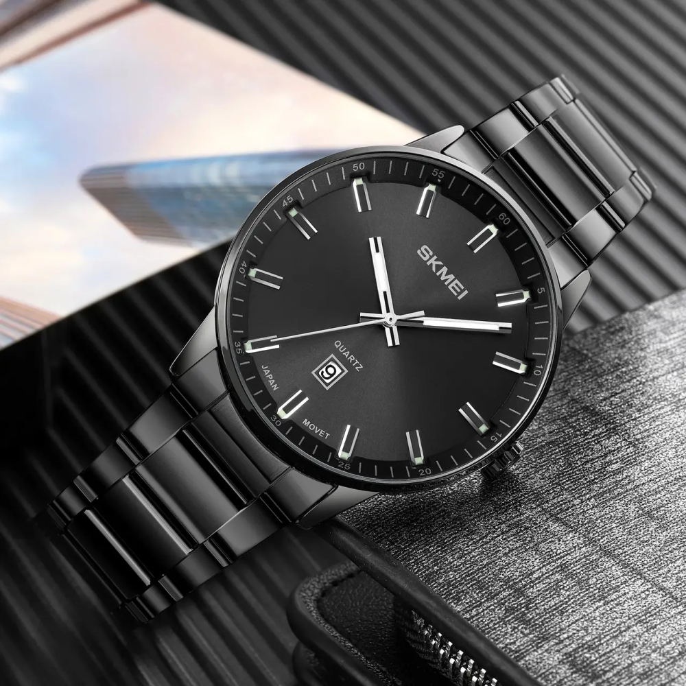 Мужские наручные классические часы Skmei 1878 (Черные) Винница - изображение 6
