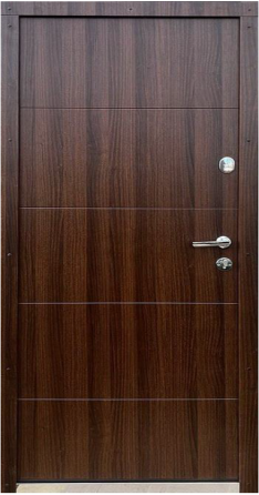 Двери входные Бастион Прайм Ескада 32 RAL 8019 / ПВХ Орех шеколадный 960х2050 мм Киев