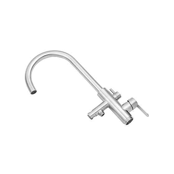 Змішувач для ванни для підлоги Kroner KRP Edelstahl Klassisch - ESG077 з душовим гарнітуром,  сатин Київ