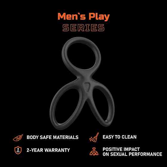Ерекційне кільце - Triple Silicone Cock Ring Erospace Men’s Play B14 Sex Aura Київ
