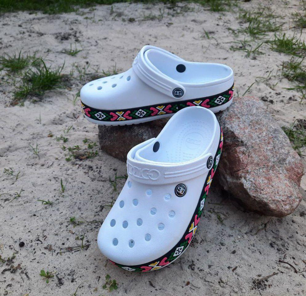 -Жіночі капці CROCS Білі Крокси Шльопанці Сланці (розміри: 39,41) Дніпро - фото 2