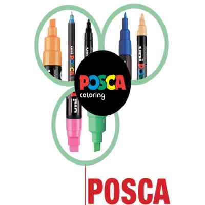 Художественный маркер UNI Posca Black 0.9-1.3 мм (PC-3M.Black) Винница