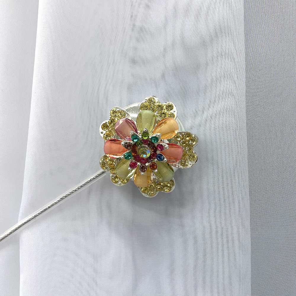 Магніти для штор та гардин "Flowers" набір 2 шт Різнокольоровий (81-239) Київ - фото 2