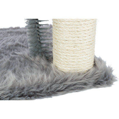 Дряпка (когтеточка) для котов Trixie Baza со щеткой 41х41х50 см серая (4011905445489) Винница - изображение 5