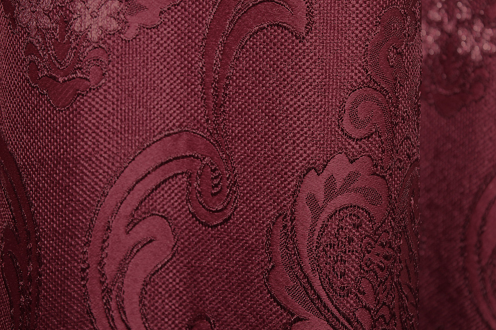 Комплект готовых штор VR-Textil Лен Корона № 1246ш Бордовый 150х270 см 2 шт (33-0079) Киев - изображение 8