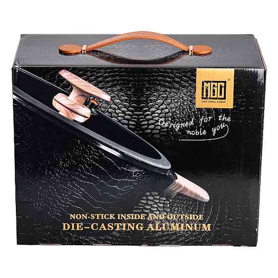 Алюминиевая кастрюля с керамическим антипригарным покрытием 4.7 л Ø 24 см черный MGC HP-4-453B Киев