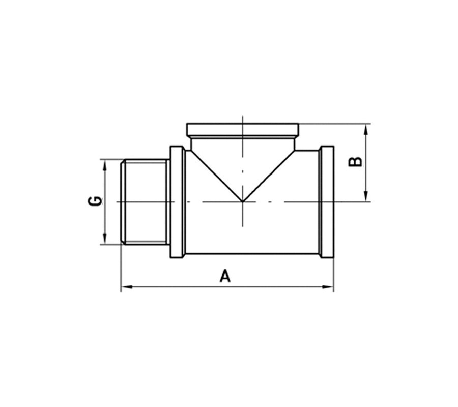 Трійник Koer KF.T06FMF.WN 1/2'' ВЗВ (без нікелю) (KR3029) Київ - фото 2