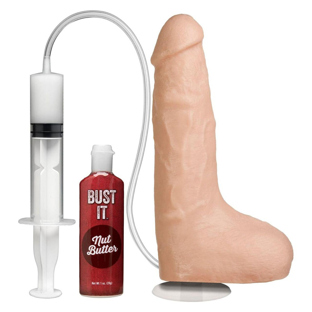 Фалоімітатор, що кінчає Doc Johnson The Realistic Cock ULTRASKYN - Squirting 9,5 Inch Vanilla Sex Aura Київ - фото 1