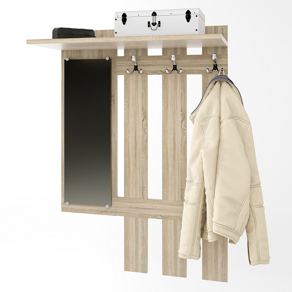 Вешалка Эверест Тандем с зеркалом дуб сонома (DTM-2650) Львов - изображение 1