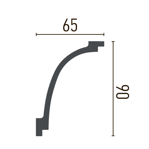 Карниз полиуретановый гладкий Gaudi Décor P 893 Днепр - изображение 2