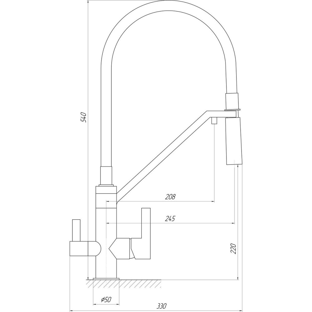Змішувач для кухні під осмос TOPAZ SARDINIA TS 8812-H24 Київ - фото 8