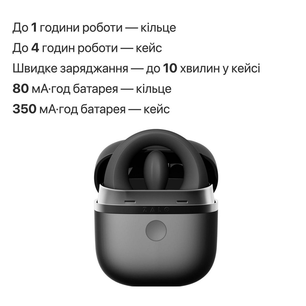 Эрекционное смарт-виброкольцо Zalo Apis Obsidian Black, до 4 часов работы, зарядный кейс Sex Aura Киев - изображение 9