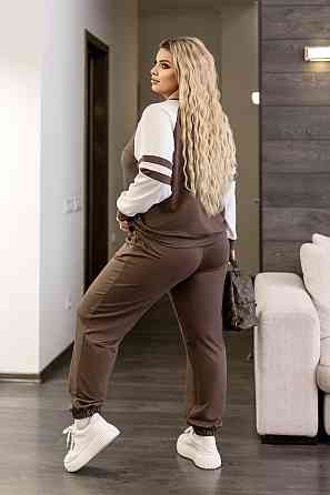 Прогулянковий костюм у спортивному стилі "Marvin" | Батал Шоколадний, 54-56 Київ