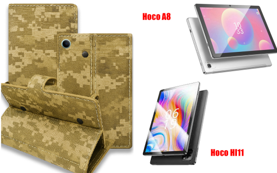 Книжка-трансформер для планшета Hoco A8, Hoco Hi11, колір Black Pixel Київ