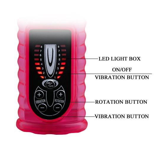 Вибратор с стимулятором клитора и функцией ротации BAILE - Pleasurizer Legend toyz, 8 vibration functions 8 Sex Aura Киев - изображение 10