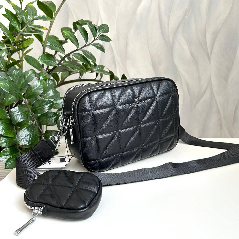 Брендова жіноча сумка крос-боді. Жіноча чорна сумка маленька через плече. 8862 Київ - фото 6