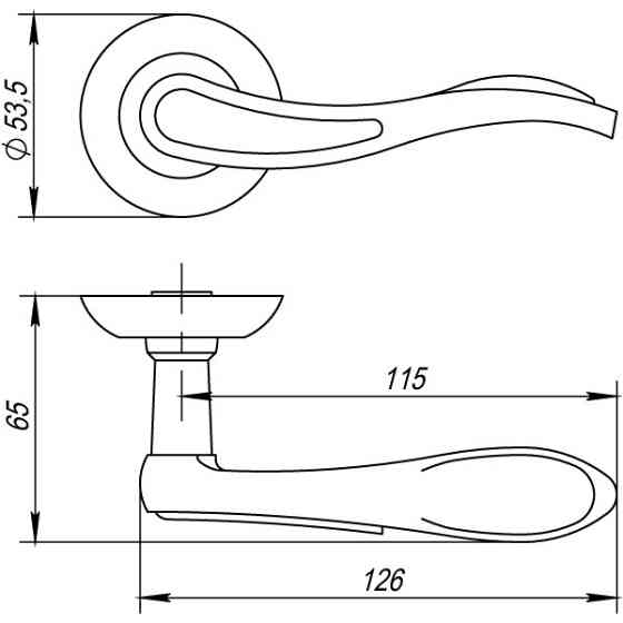 Ручка раздельная Punto (Пунто) SALSA CFB-18 Кофе глянец Киев