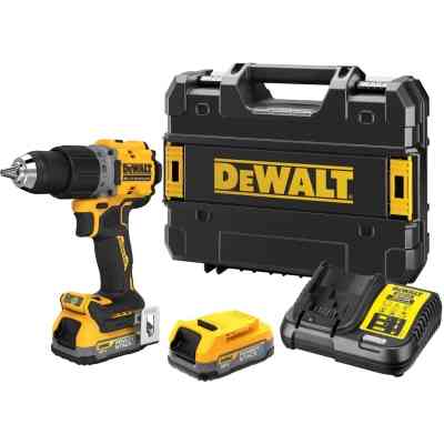 Шуруповерт DeWALT XR Li-Ion PowerStack 18V 2x1.7 Ач, 90 Нм, 0-650/0-2000 об/мин (DCD800E2T) Винница