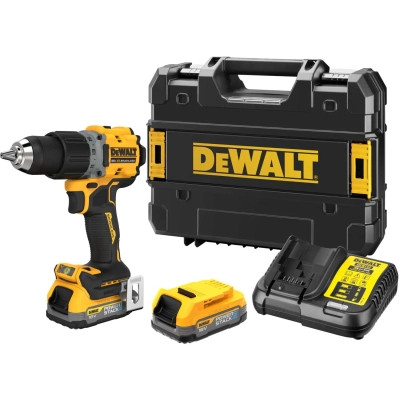 Шуруповерт DeWALT XR Li-Ion PowerStack 18V 2x1.7 Ач, 90 Нм, 0-650/0-2000 об/мин (DCD800E2T) Винница - изображение 1