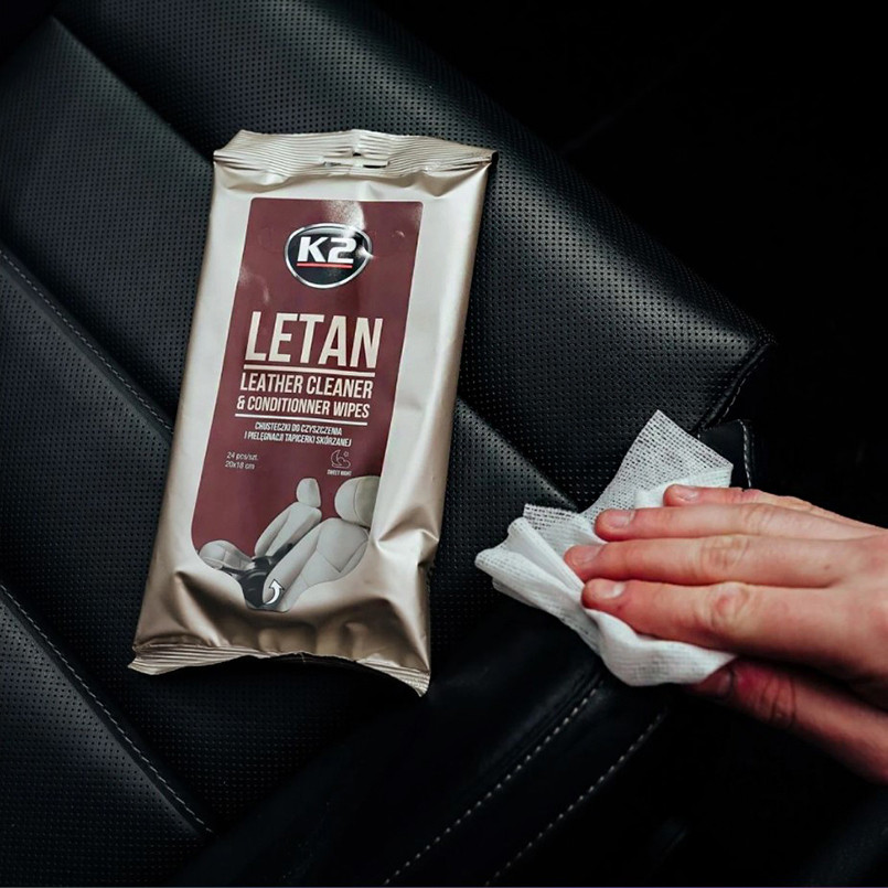 Вологі серветки для очищення шкіряної оббивки K2 Letan Leather Cleaner&Conditionner Wipes Львів - фото 2